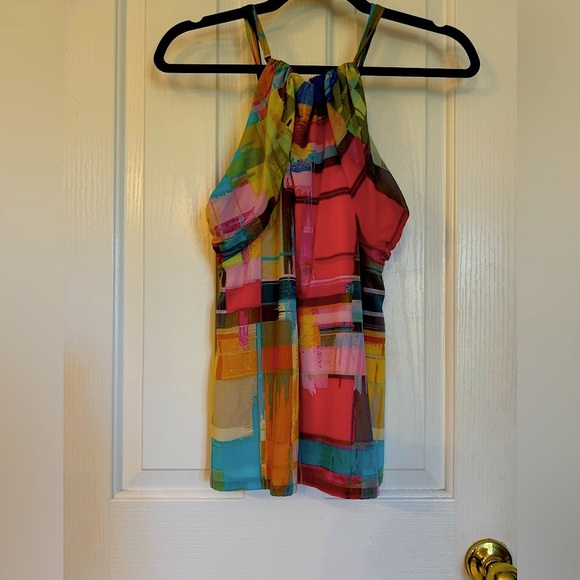 Trina Turk keyhole silk halter top. Excellent condition! Size small. - Picture 2 of 4